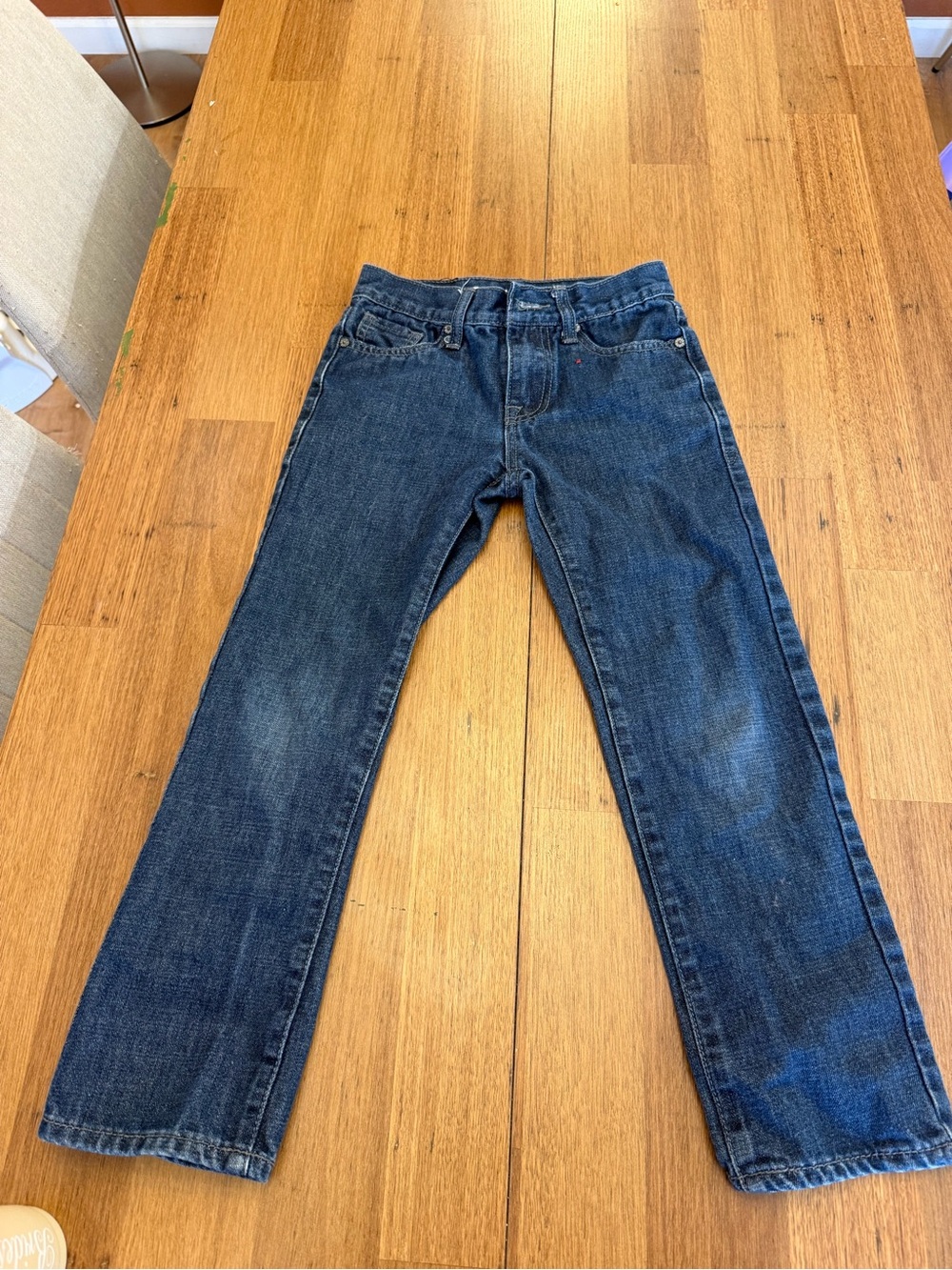 GUESS Kids Size 8 Straight-Leg Jeans in Dark Blue